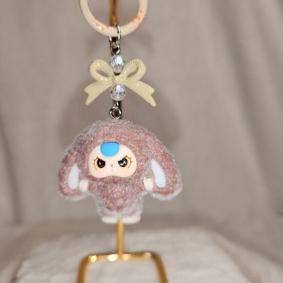 New! Lucky Baby Three Key Ring Purse Charm! Adorable! Handpanited Ring! - Picture 4 of 8